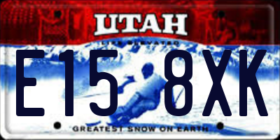 UT license plate E158XK