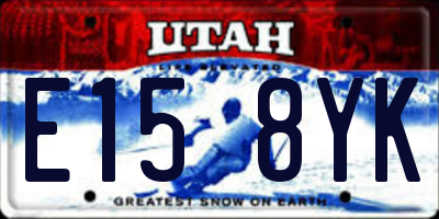 UT license plate E158YK