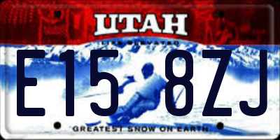 UT license plate E158ZJ