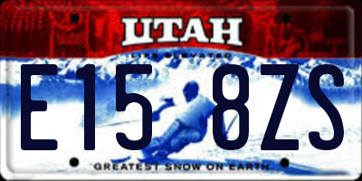 UT license plate E158ZS