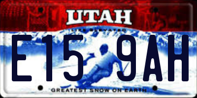 UT license plate E159AH