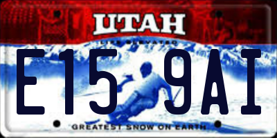 UT license plate E159AI