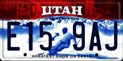 UT license plate E159AJ