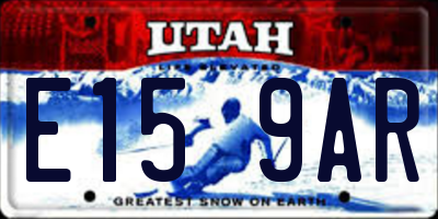 UT license plate E159AR