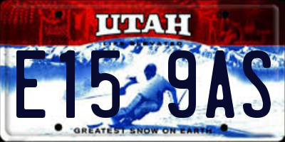 UT license plate E159AS