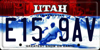 UT license plate E159AV