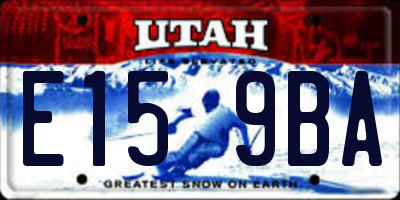 UT license plate E159BA