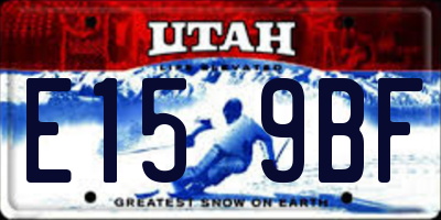 UT license plate E159BF