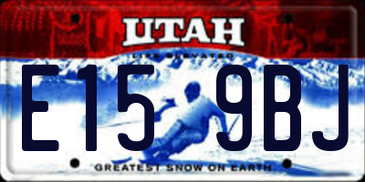 UT license plate E159BJ