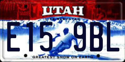 UT license plate E159BL