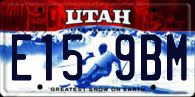 UT license plate E159BM
