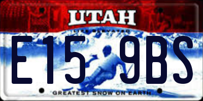 UT license plate E159BS