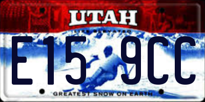 UT license plate E159CC
