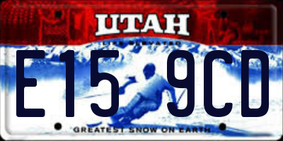 UT license plate E159CD