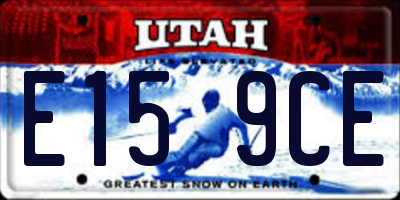 UT license plate E159CE