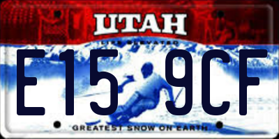 UT license plate E159CF