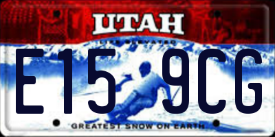 UT license plate E159CG