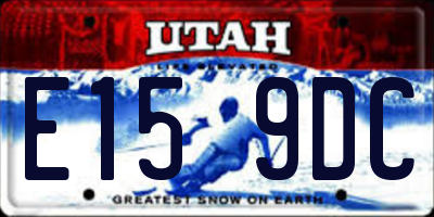 UT license plate E159DC