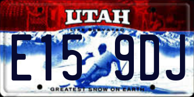 UT license plate E159DJ