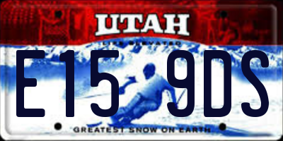 UT license plate E159DS