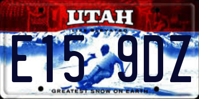 UT license plate E159DZ