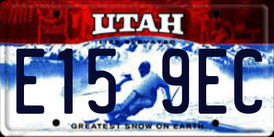 UT license plate E159EC