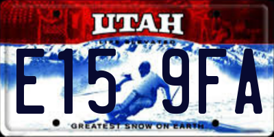 UT license plate E159FA