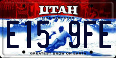 UT license plate E159FE