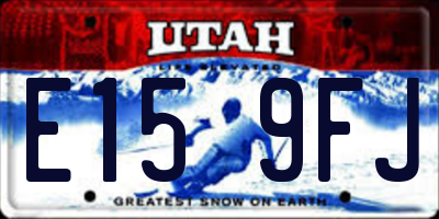 UT license plate E159FJ