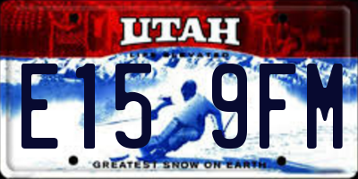 UT license plate E159FM