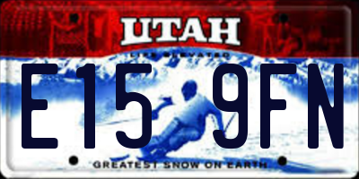 UT license plate E159FN