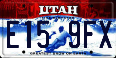 UT license plate E159FX