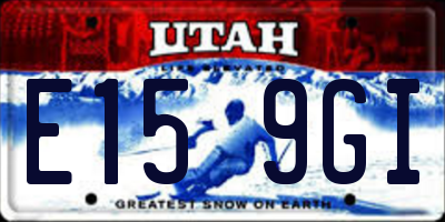 UT license plate E159GI