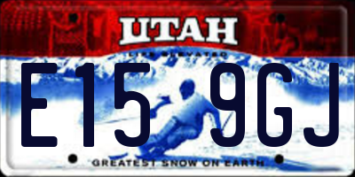 UT license plate E159GJ