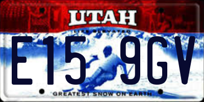 UT license plate E159GV