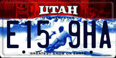 UT license plate E159HA