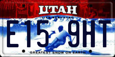 UT license plate E159HT