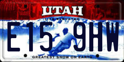 UT license plate E159HW