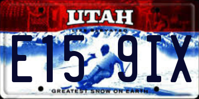 UT license plate E159IX
