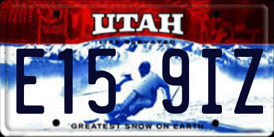 UT license plate E159IZ