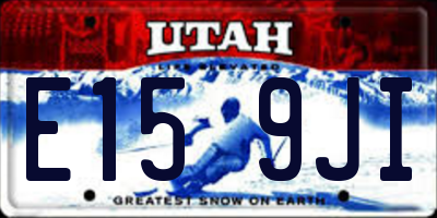 UT license plate E159JI