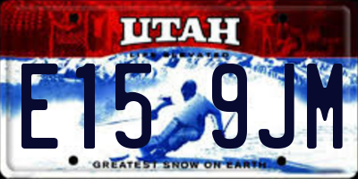 UT license plate E159JM