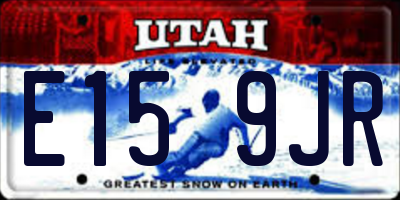 UT license plate E159JR
