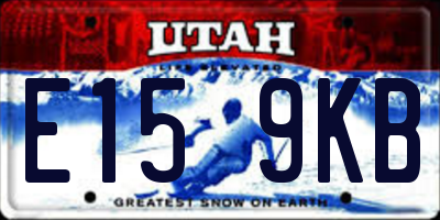 UT license plate E159KB