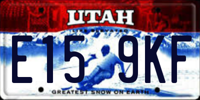 UT license plate E159KF