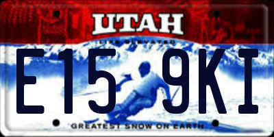 UT license plate E159KI