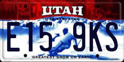 UT license plate E159KS
