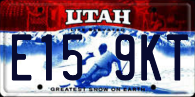 UT license plate E159KT