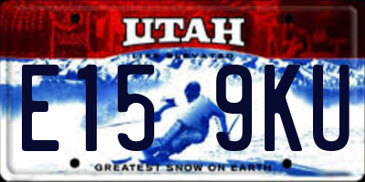 UT license plate E159KU