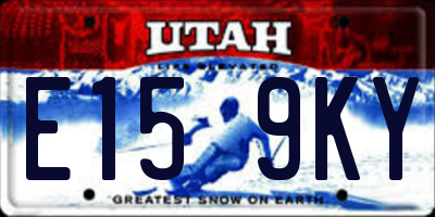 UT license plate E159KY